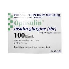 Buy Optisulin Insulin Glargine 100IU/mL 3mL